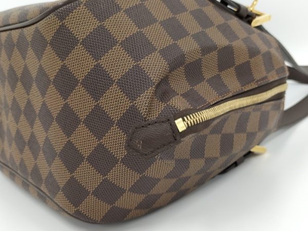 oplus 256 Louis Vuitton Belem MM Shoulder Bag Damier Leather Ebene Brown