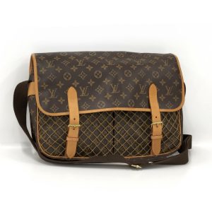 oplus 256 Louis Vuitton Keepall Bandouliere 50 Monogram Bag Brown