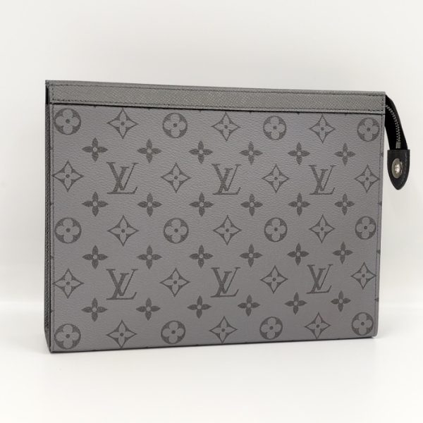 2000803251700264 1 Louis Vuitton Pochette Voyage Clutch Bag Taigarama Grey