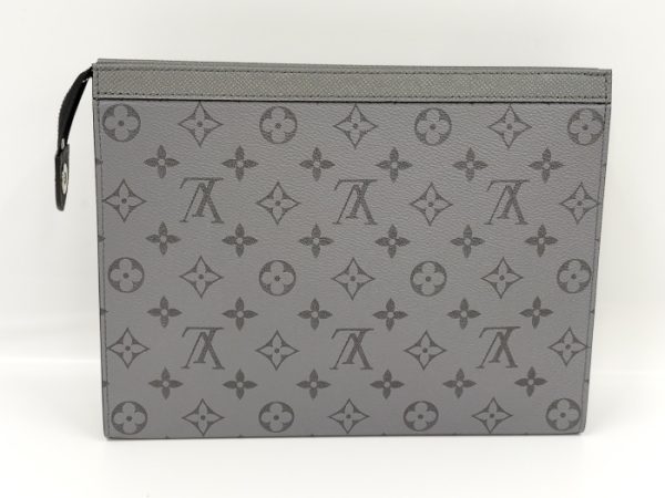 2000803251700264 2 Louis Vuitton Pochette Voyage Clutch Bag Taigarama Grey