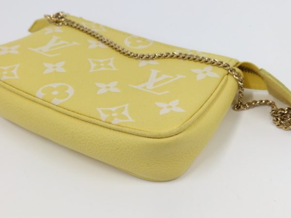 2000803252000694 4 Louis Vuitton Pochette Accessoires Mini Accessory Pouch Leather Monogram Empreinte Yellow