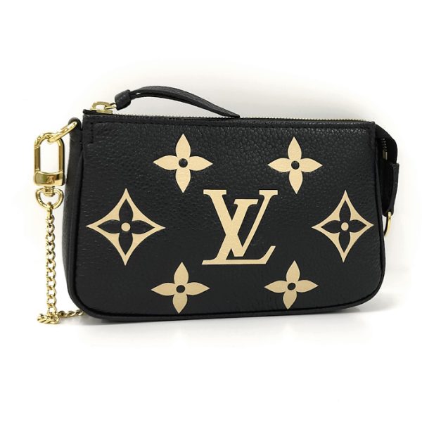 oppo 256 Louis Vuitton Mini Pochette Accessory Pouch Monogram Empreinte Black Beige