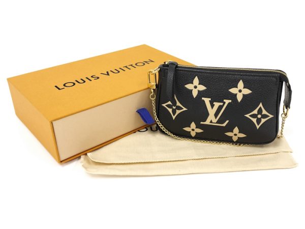 oppo 256 Louis Vuitton Mini Pochette Accessory Pouch Monogram Empreinte Black Beige