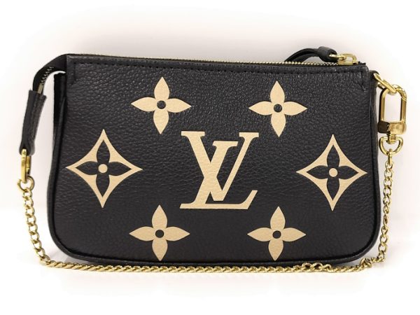 oppo 256 Louis Vuitton Mini Pochette Accessory Pouch Monogram Empreinte Black Beige