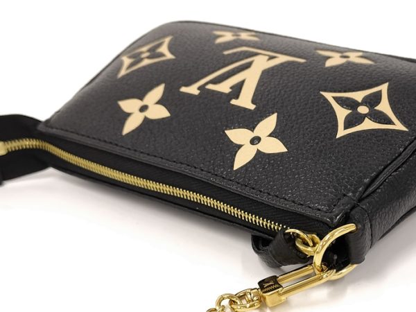 oppo 256 Louis Vuitton Mini Pochette Accessory Pouch Monogram Empreinte Black Beige