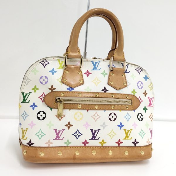 oplus 256 Louis Vuitton Alma Handbag Monogram Multicolor Bron Blanc