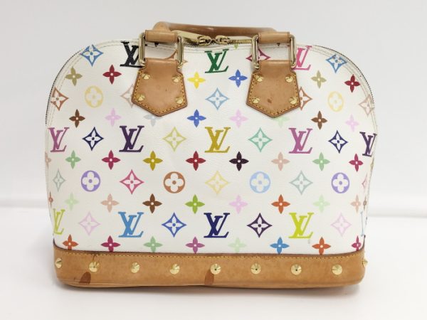 oplus 256 Louis Vuitton Alma Handbag Monogram Multicolor Bron Blanc