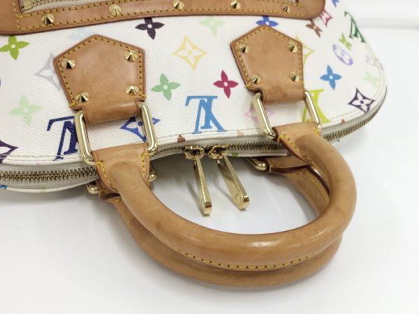 oplus 256 Louis Vuitton Alma Handbag Monogram Multicolor Bron Blanc