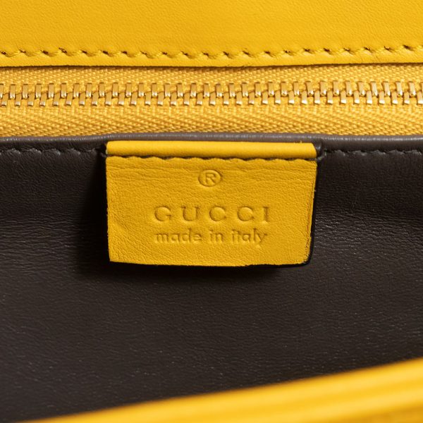 200094666018 9 Gucci Python Horsebit 1955 Small Leather Shoulder Bag Yellow