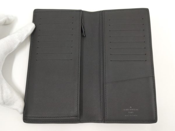 oplus 256 Louis Vuitton Portefeuille Brazza NM Bi fold Long Wallet Aerogram Black