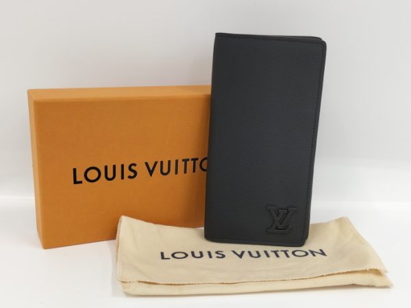 oplus 256 Louis Vuitton Portefeuille Brazza NM Bi fold Long Wallet Aerogram Black