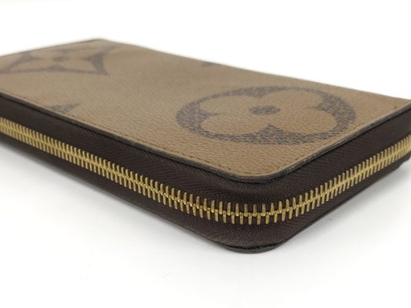 oplus 256 Louis Vuitton Zippy Wallet Round Zipper Long Wallet Monogram Giant Reverse Brown