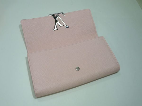 2001017257701525 3 Louis Vuitton Portefeuille Capucines Bi fold Long Wallet Taurillon Leather Bubble Gum Pink