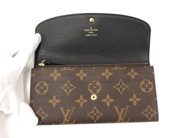 oppo 256 LOUIS VUITTON Portefeuille Emily Bi Fold Long Wallet Monogram Reverse Brown