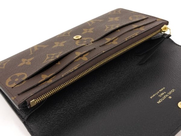 oppo 256 LOUIS VUITTON Portefeuille Emily Bi Fold Long Wallet Monogram Reverse Brown