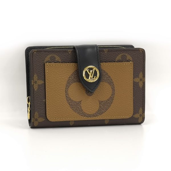 oppo 256 Louis Vuitton Portefeuille Juliette Bi fold Wallet Monogram Giant Reverse Brown