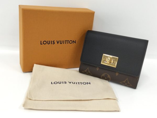 oplus 256 Louis Vuitton Portefeuille Victorine 3 fold Wallet Monogram Noir