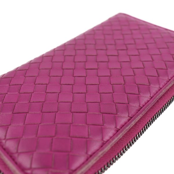 2001043007080 4 Bottega Veneta Intrecciato Long Wallet Leather Pink