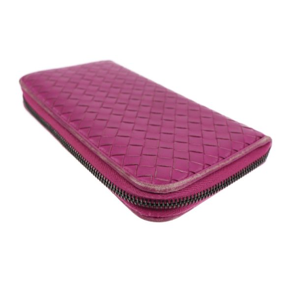 2001043007080 5 Bottega Veneta Intrecciato Long Wallet Leather Pink