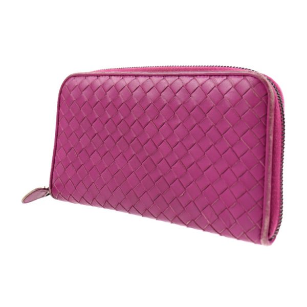 2001043007080 7 Bottega Veneta Intrecciato Long Wallet Leather Pink