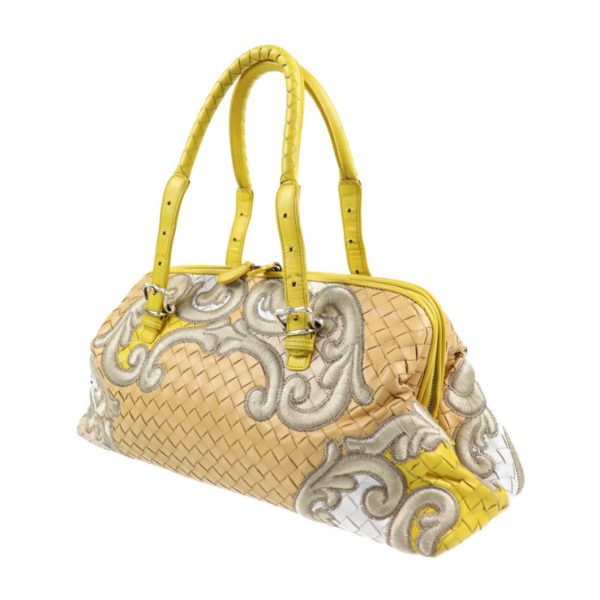 2001043007081 2 Bottega Veneta Intrecciato Handbag Leather Yellow