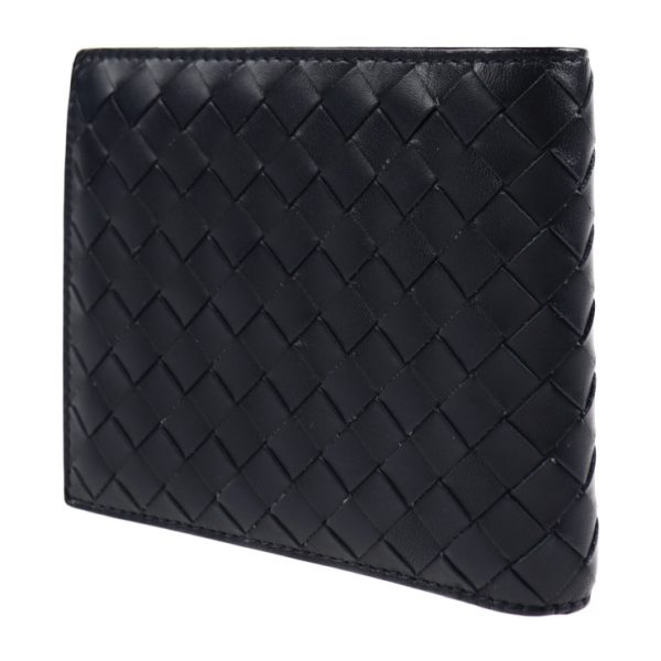 2001043007083 2 Bottega Veneta Intrecciato Bifold Wallet Leather Dark Navy