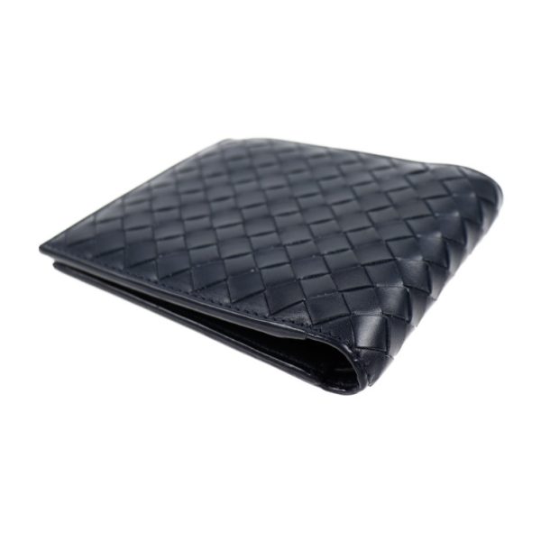 2001043007083 6 Bottega Veneta Intrecciato Bifold Wallet Leather Dark Navy