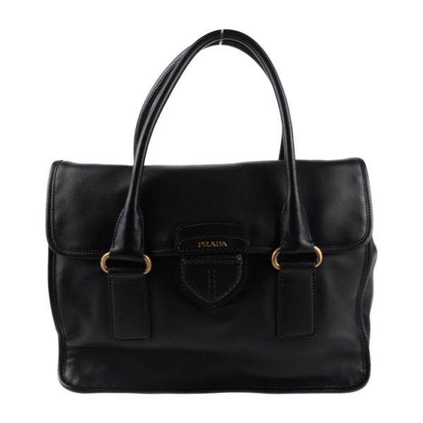 2001073007041 1 Prada City Calf Leather Handbag Nero