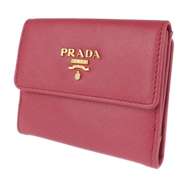 2001093002021 2 Prada Saffiano Leather Bifold Wallet Peonia