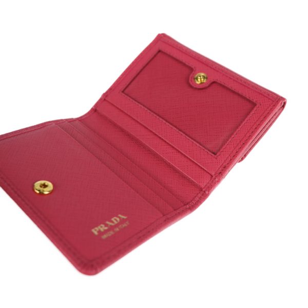 2001093002021 4 Prada Saffiano Leather Bifold Wallet Peonia