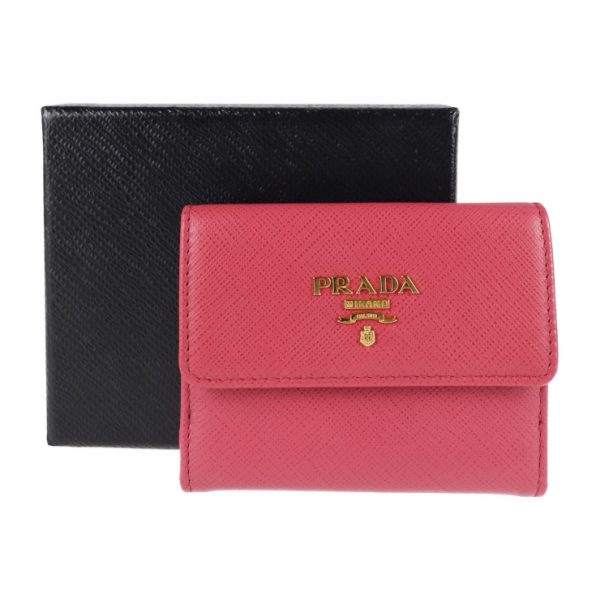 2001093002021 8 Prada Saffiano Leather Bifold Wallet Peonia