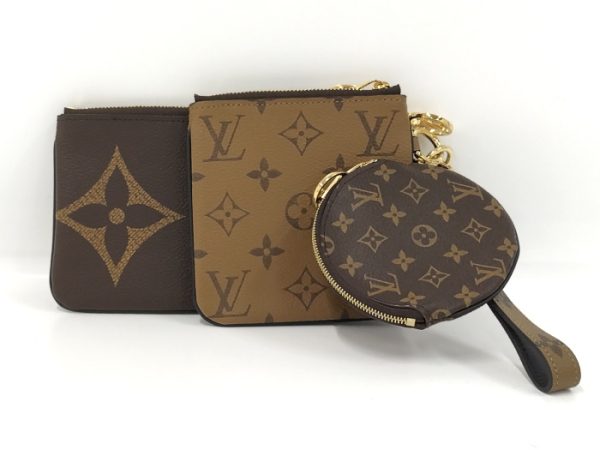 2001198252000365 2 Louis Vuitton Pochette Trio Coin Case Pouch Monogram LV Circle Brown