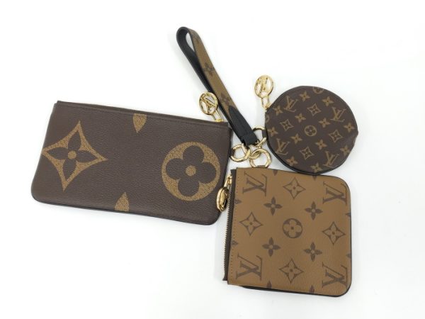 2001198252000365 5 Louis Vuitton Pochette Trio Coin Case Pouch Monogram LV Circle Brown