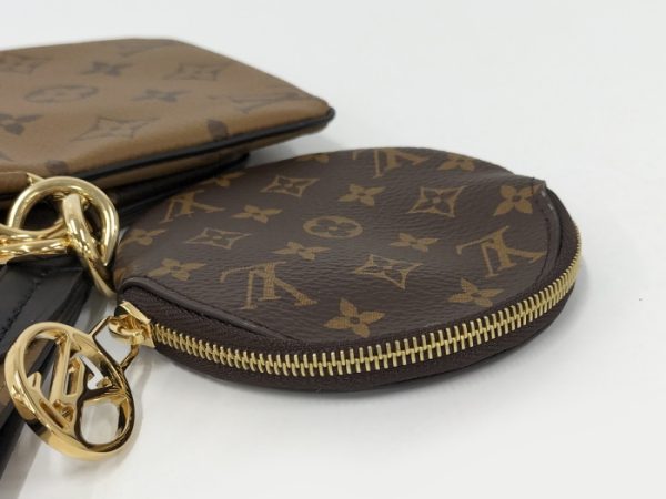 2001198252000365 7 Louis Vuitton Pochette Trio Coin Case Pouch Monogram LV Circle Brown