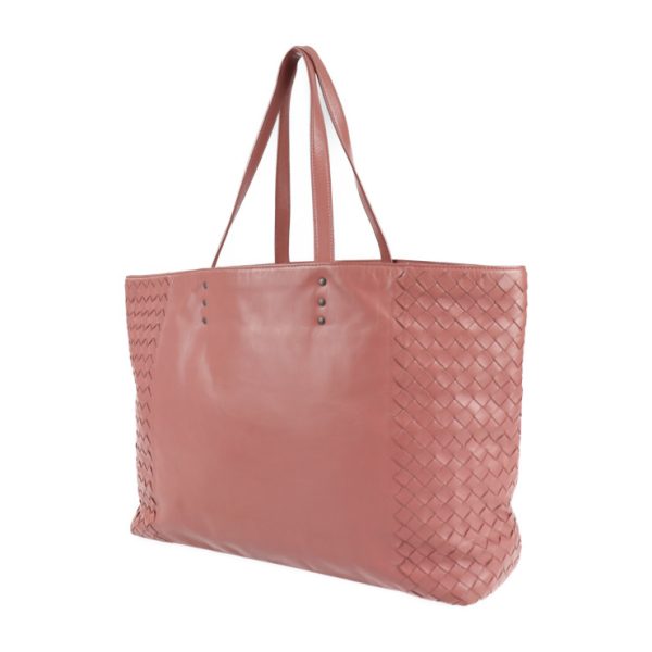 2002063002011 2 Bottega Veneta Intrecciato Leather Tote Bag Pink