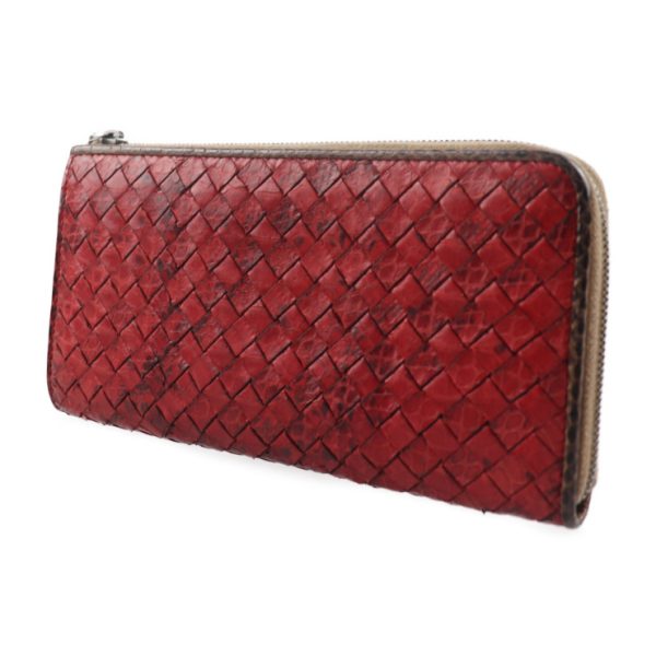 2002063002018 2 Bottega Veneta Intrecciato Long Wallet Leather Red