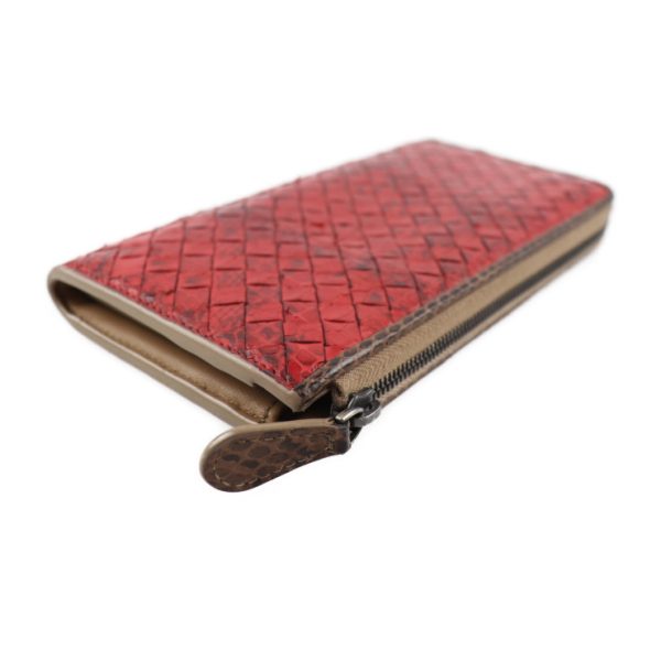 2002063002018 5 Bottega Veneta Intrecciato Long Wallet Leather Red