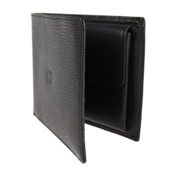 2002093007110 2 Loewe Leather Bifold Wallet Black