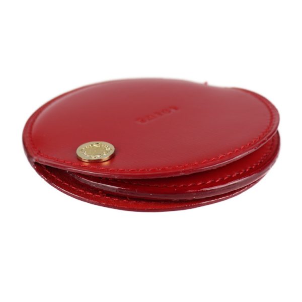 2002093007111 5 Loewe Leather Hand Mirror Red