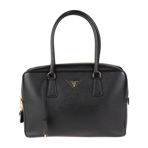 2002123002012 1 Prada Saffiano Leather Business Bag Black