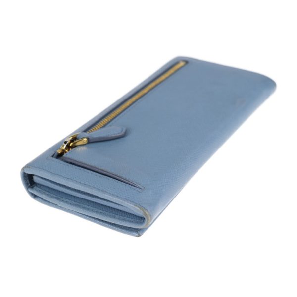 2002123002018 6 Prada Saffiano Leather Long Wallet Light Blue