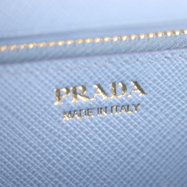 2002123002018 8 Prada Saffiano Leather Long Wallet Light Blue