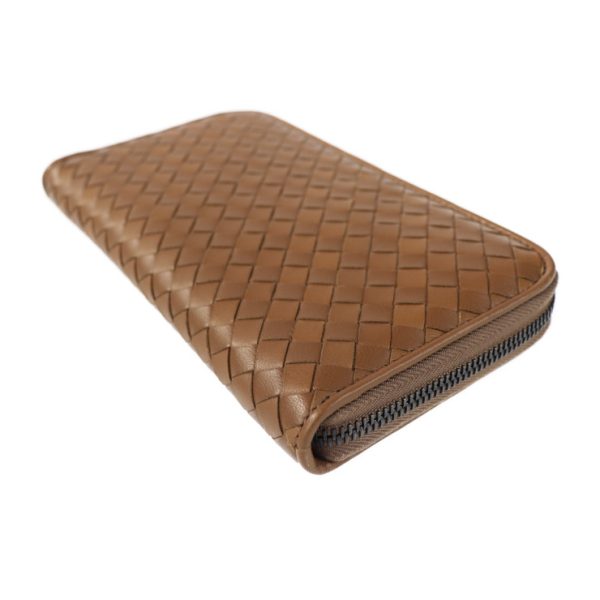 2002123002025 5 Bottega Veneta Intrecciato Long Wallet Leather Brown