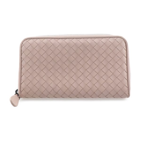 2003063007092 1 Bottega Veneta Intrecciato Long Wallet Lambskin Pink