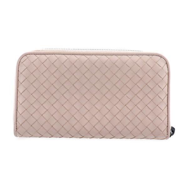 2003063007092 3 Bottega Veneta Intrecciato Long Wallet Lambskin Pink