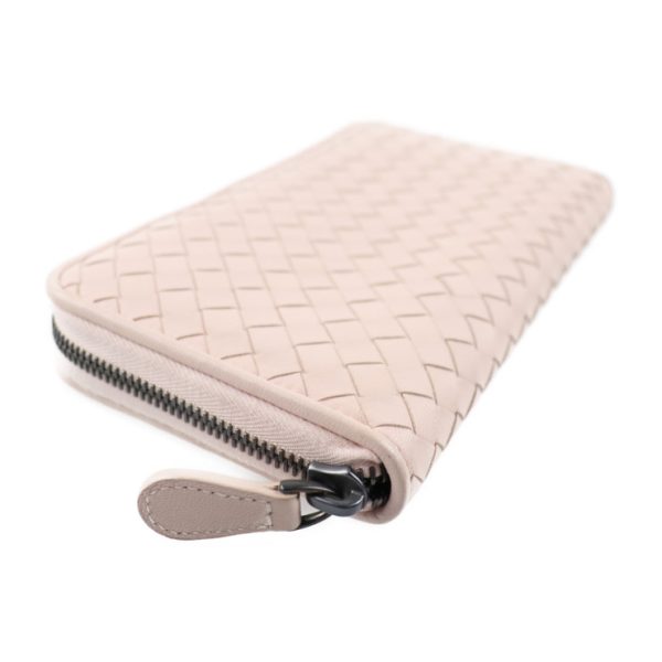 2003063007092 5 Bottega Veneta Intrecciato Long Wallet Lambskin Pink