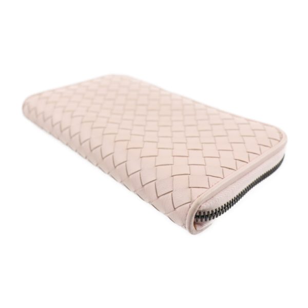 2003063007092 6 Bottega Veneta Intrecciato Long Wallet Lambskin Pink