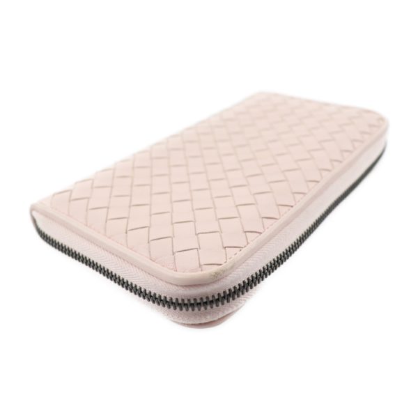 2003063007092 7 Bottega Veneta Intrecciato Long Wallet Lambskin Pink