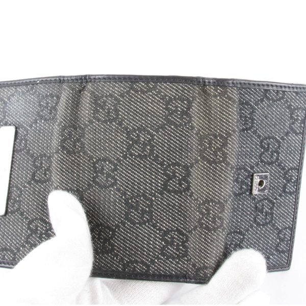 2003230602556p 9 Gucci Key Case GG Canvas Black