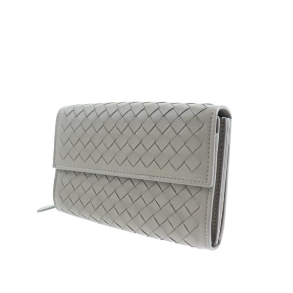 2004023002009 2 Bottega Veneta Intrecciato Long Wallet Leather Limestone